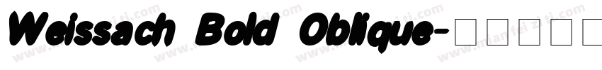 Weissach Bold Oblique字体转换